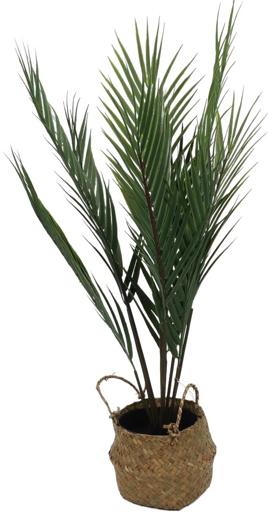 Sztuczna roślina palma w koszyku, 64 cm