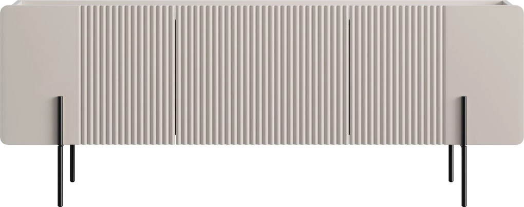 Szafka RTV Malmi 150 cm - kaszmir / czarne nóżki