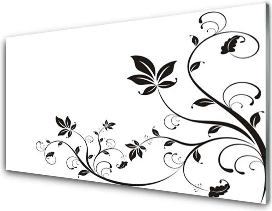 Panel Szklany Botaniczna Wizja Abstrakcyjna