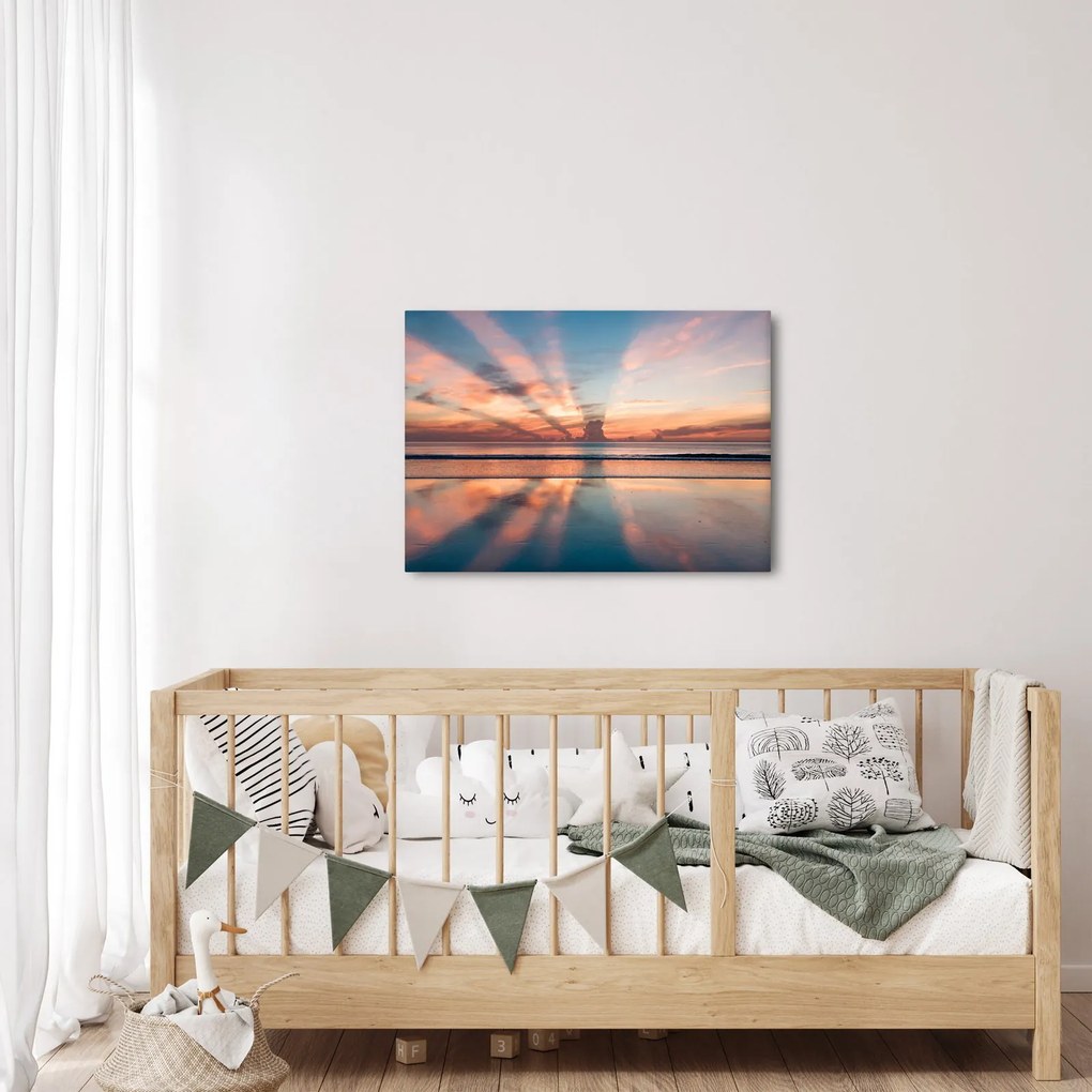 Obraz promieni słonecznych nad plażą Dayton (70x50 cm)