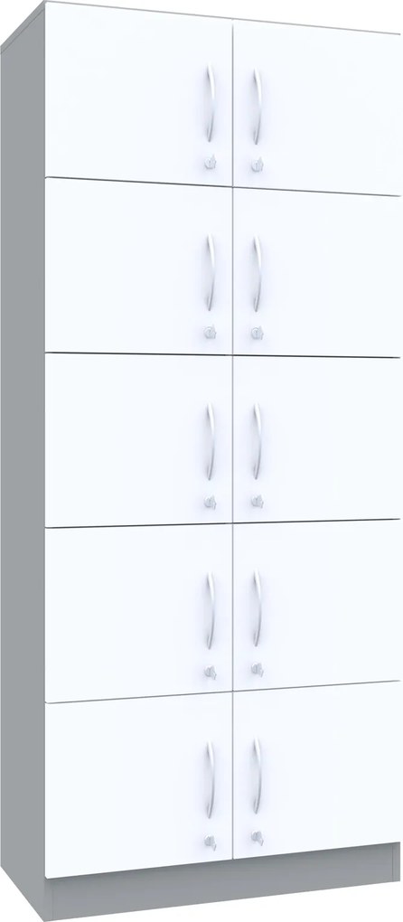 Szafa biurowa skrytkowa na klucz Simple, 80x40x185 cm, index 80-5PP-10F1