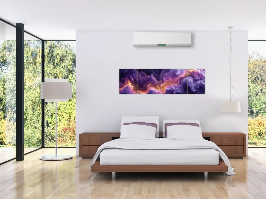 Obraz - Fioletowa Mgławica (170x50 cm)