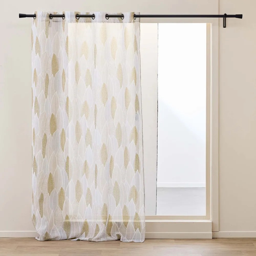 Beżowa firanka z woalu 140x240 cm Kim – douceur d'intérieur
