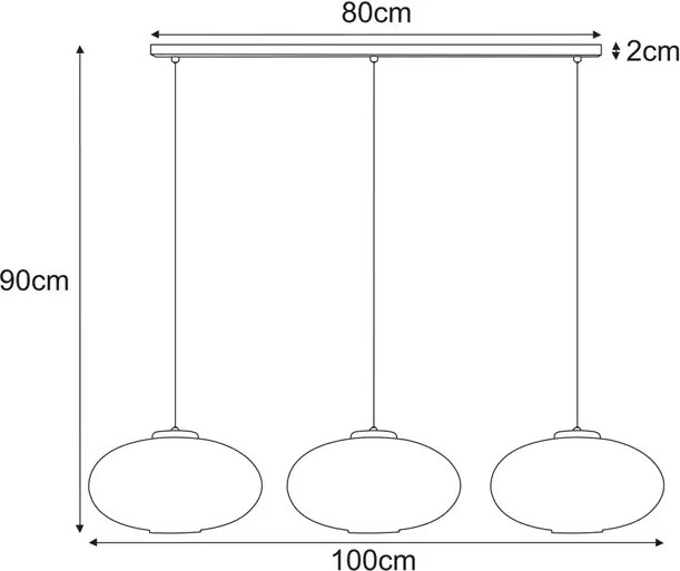 Wisząca lampa z ryflowanymi kloszami beżowa Z0-N22