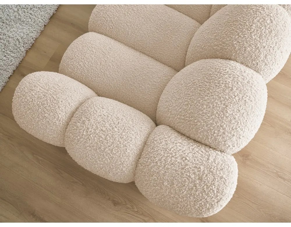 Jasnobrązowa sofa z materiału bouclé 232 cm Hippolyte – Bobochic Paris