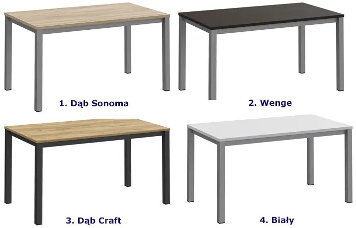 Długie biurko do pracy dąb craft D6-D14