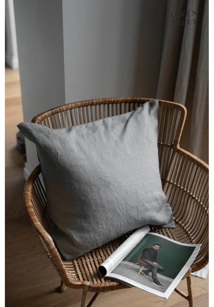 Lniana poszewka na poduszkę 40x40 cm Khaki – Linen Tales