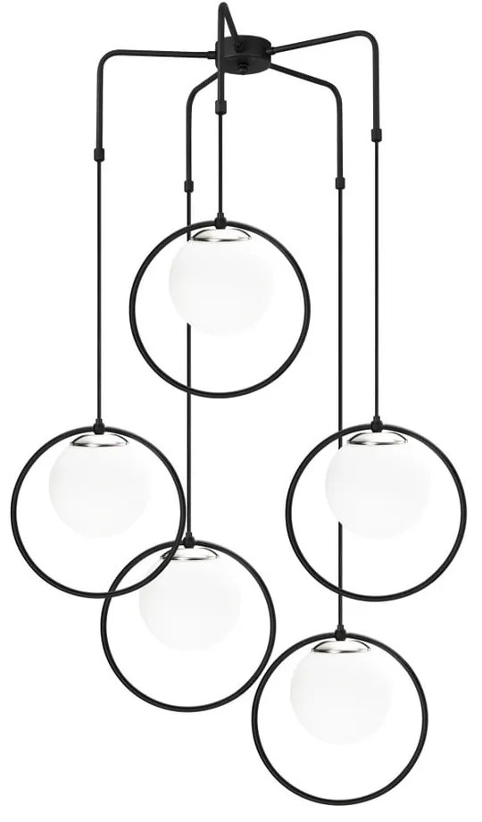 Czarna metalowa lampa wisząca Opviq lights Satyros