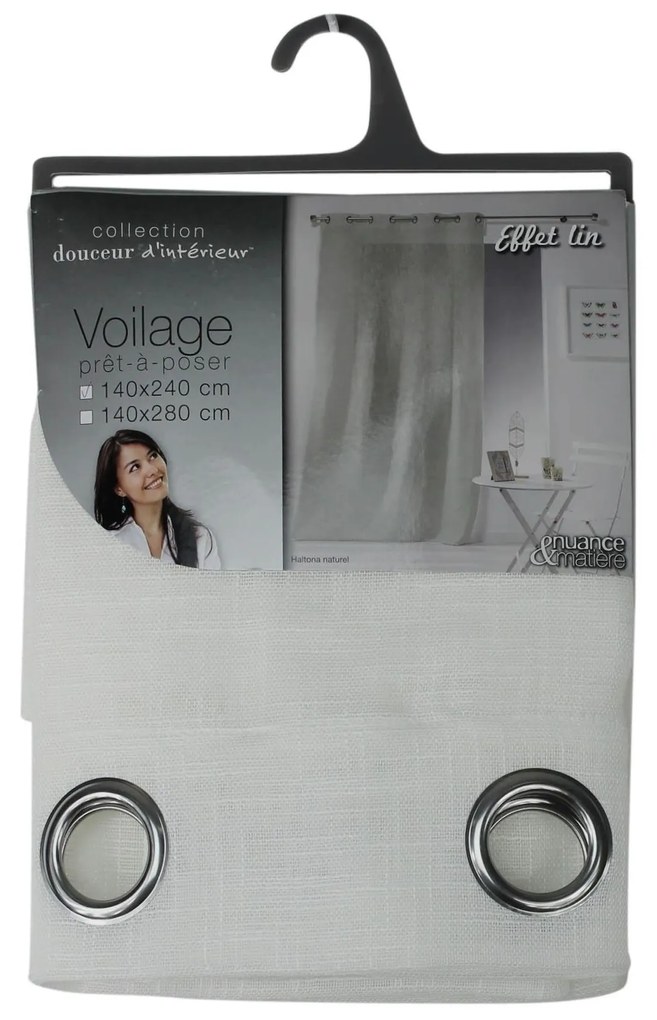 Firana do salonu z efektem lnu 140 x 240 cm, HALTONA