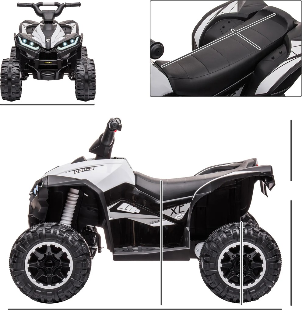 HOMCOM Quad dla dzieci z dźwiękiem i światłem