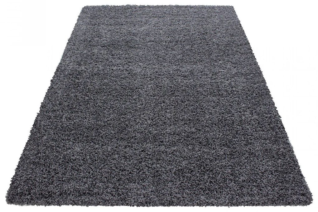 Dywan shaggy jednokolorowy szary 60 cm x 110 cm