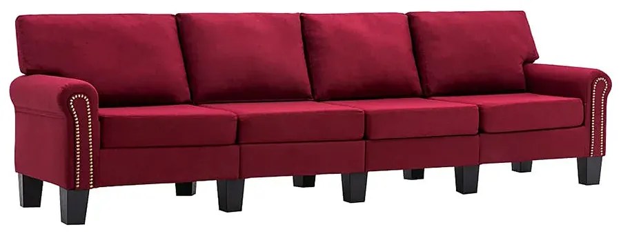 Czteroosobowa czerwona sofa - Alaia 4X