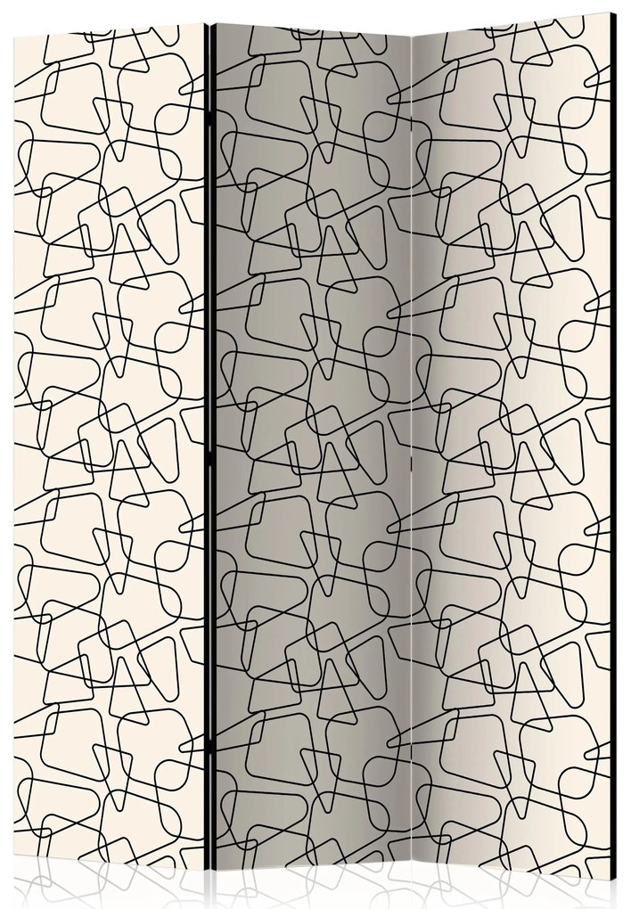 Parawan akustyczny Tła i desenie 135x172 cm 3-częściowy czarny ARTGEIST B