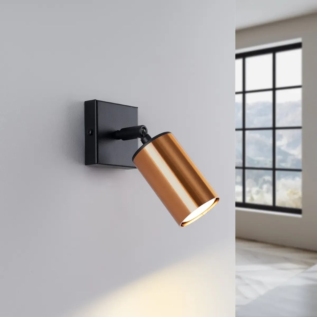 Kinkiet WINX czarny/miedziany SOLLUX  LIGHTING