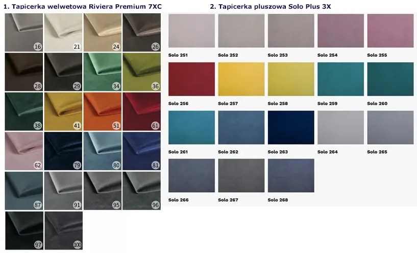Łóżko kontynentalne 120x200 32 kolory K6-B75