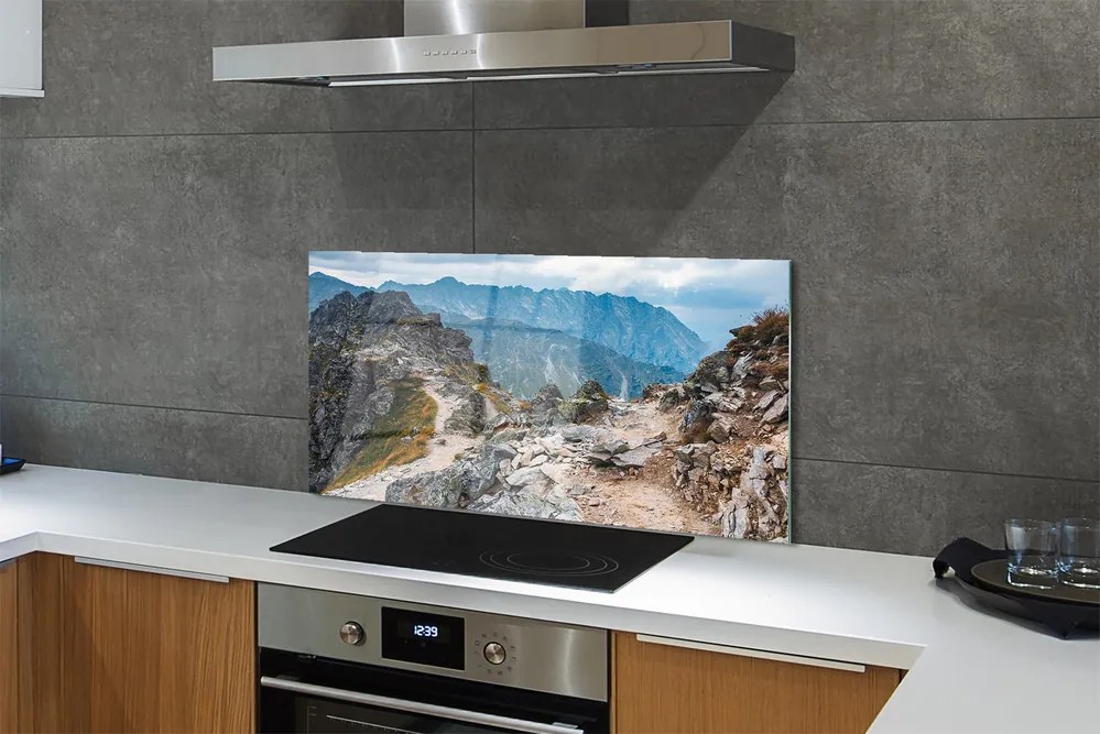 Szklany Panel Majestatyczne Pasmo Górskie