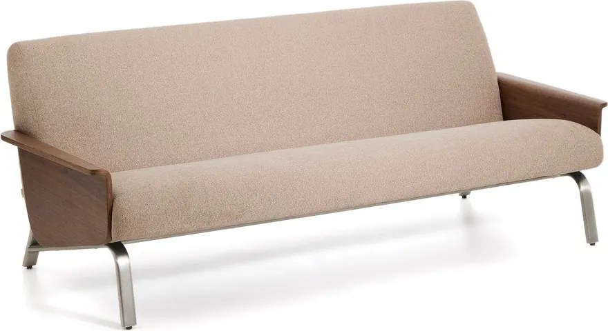 Jasnobrązowa sofa z tkaniny szenilowej 205 cm Amsen – Kave Home
