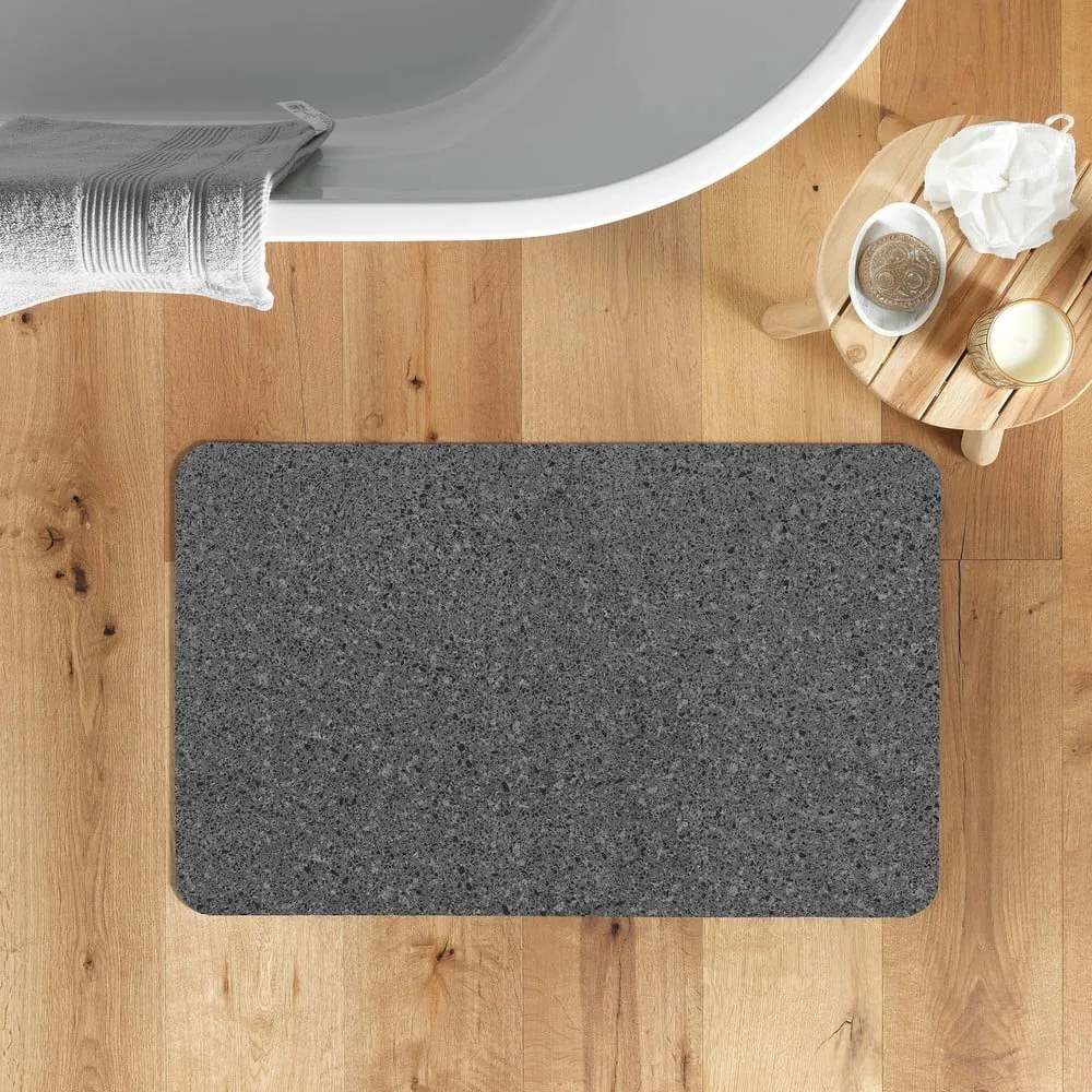 Antracytowy dywanik łazienkowy 50x80 cm Granite – douceur d'intérieur