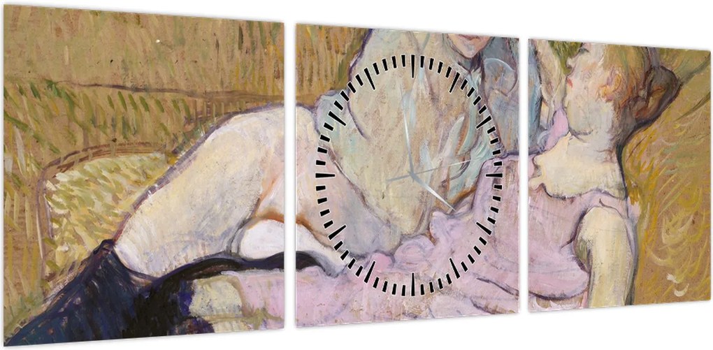 Obraz - Henri de Toulouse-Lautrec, The Sofa, reprodukcje (z zegarem) (90x30 cm)