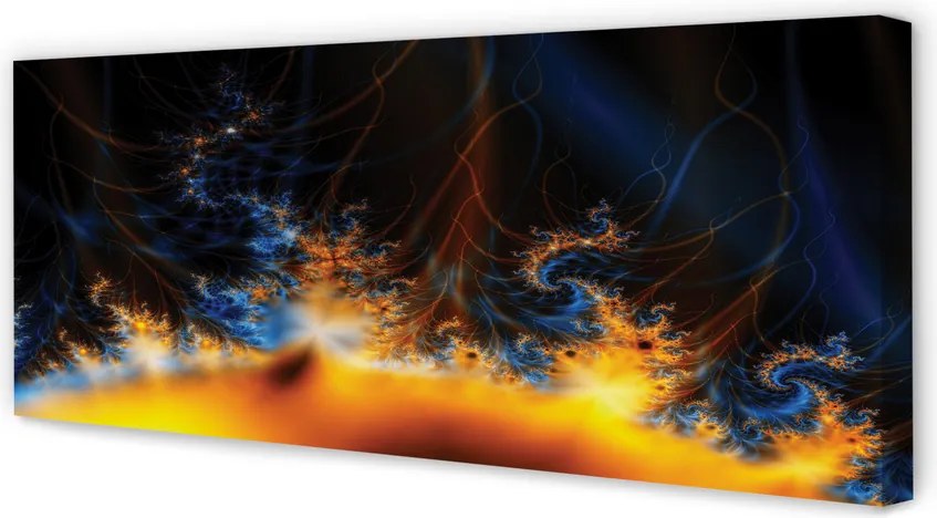 Fotoobraz na płótnie Kontrastowe Fraktale: Żółć i Błękit