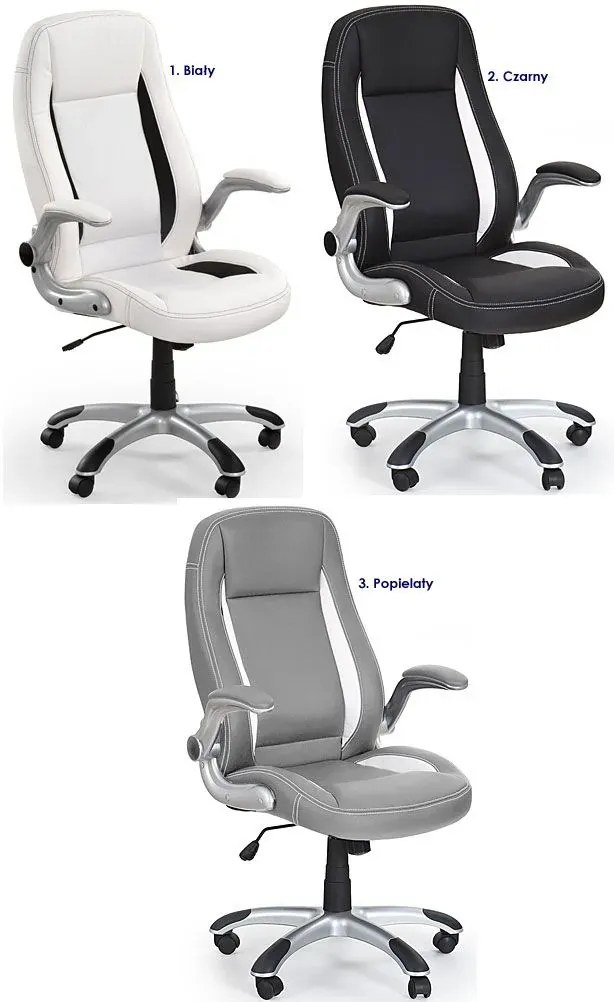 Fotel Obrotowy Czarny Tapicerowany Do Komputera G0-R64