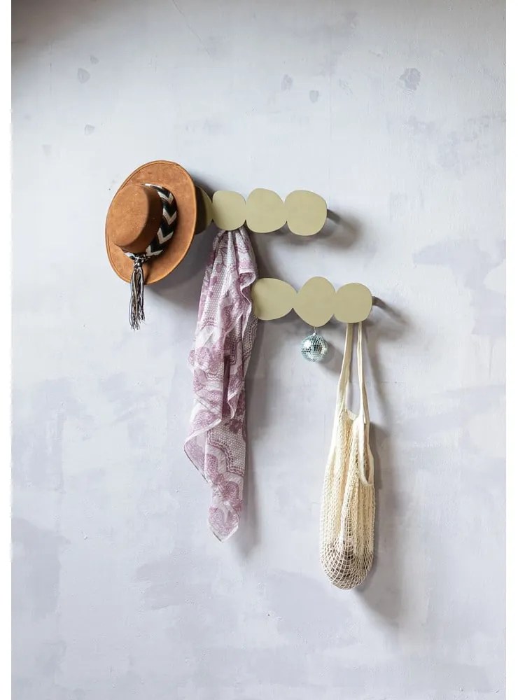 Beżowy metalowy wieszak ścienny 35 cm Tumulo – Spinder Design