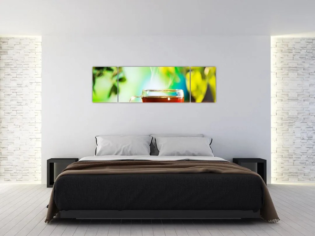 Obraz - Martwa natura z herbatą (170x50 cm)