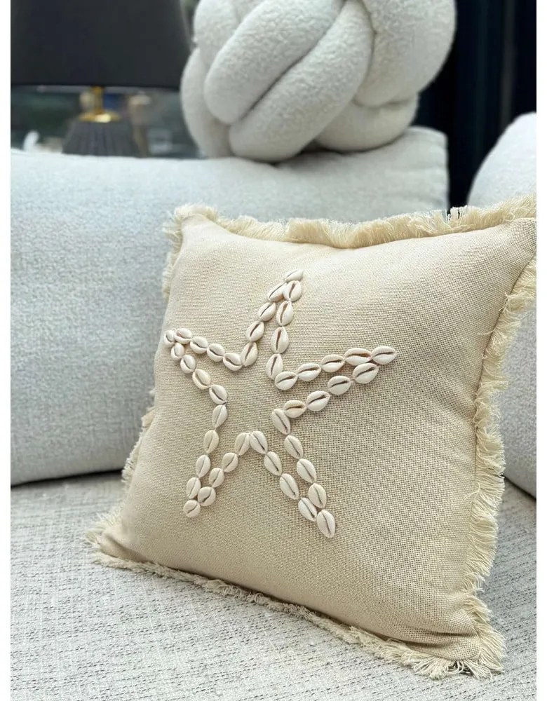 Bawełniana poszewka na poduszkę 43x43 cm Seashells – Mioli Decor