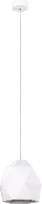 Biała lampa wisząca z geometrycznym kloszem - A440 M1-D33