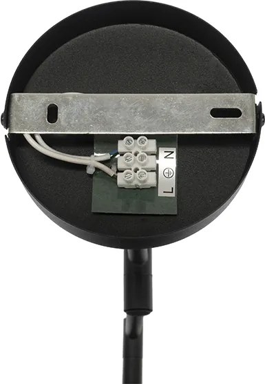 Lampa ścienna czarna z czarnym kloszem i regulowanym ramieniem - Ladas Deluxe