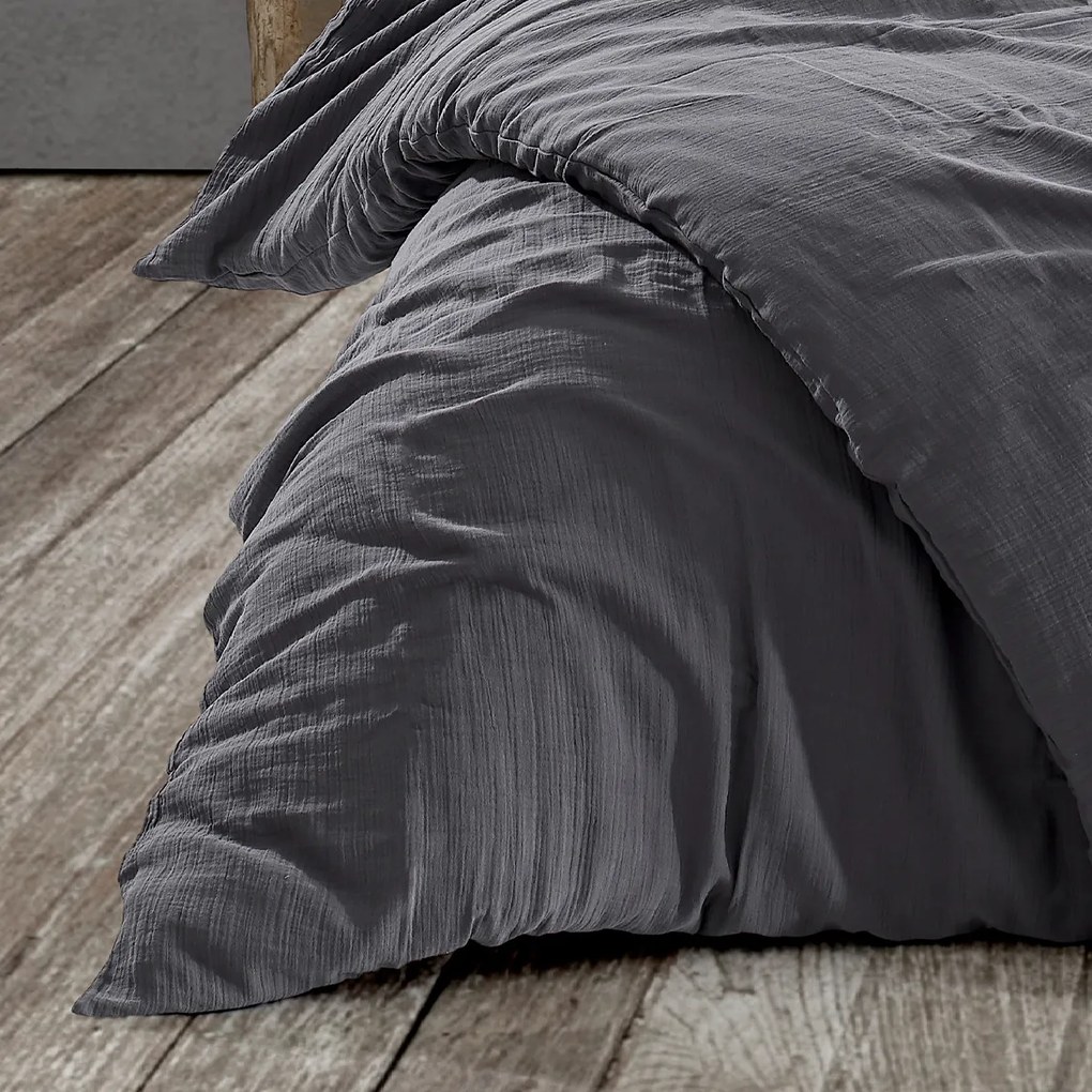 4Home Pościel muślinowa Steel, 220 x 200 cm, 2 szt. 70 x 90 cm