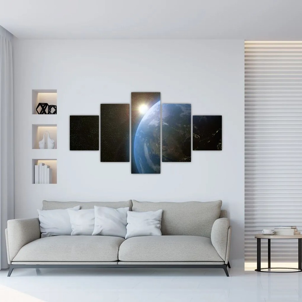 Obraz Ziemi z kosmosu (125x70 cm)