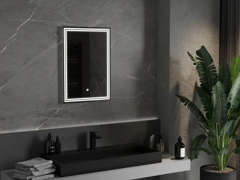 Mexen Taco lustro łazienkowe podświetlane 50 x 70 cm, LED 6000K, antypara - 9805-050-070-611-00