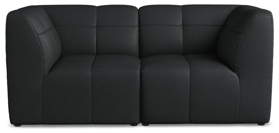 Czarna sofa z imitacji skóry 180 cm Aloha – Makamii