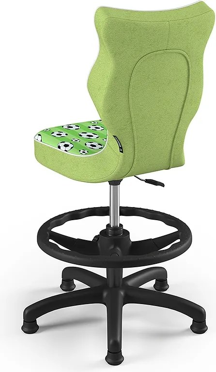 Krzesło dziecięce we wzory Petit Black z podnóżkiem rozmiar 4 (133-159 cm)