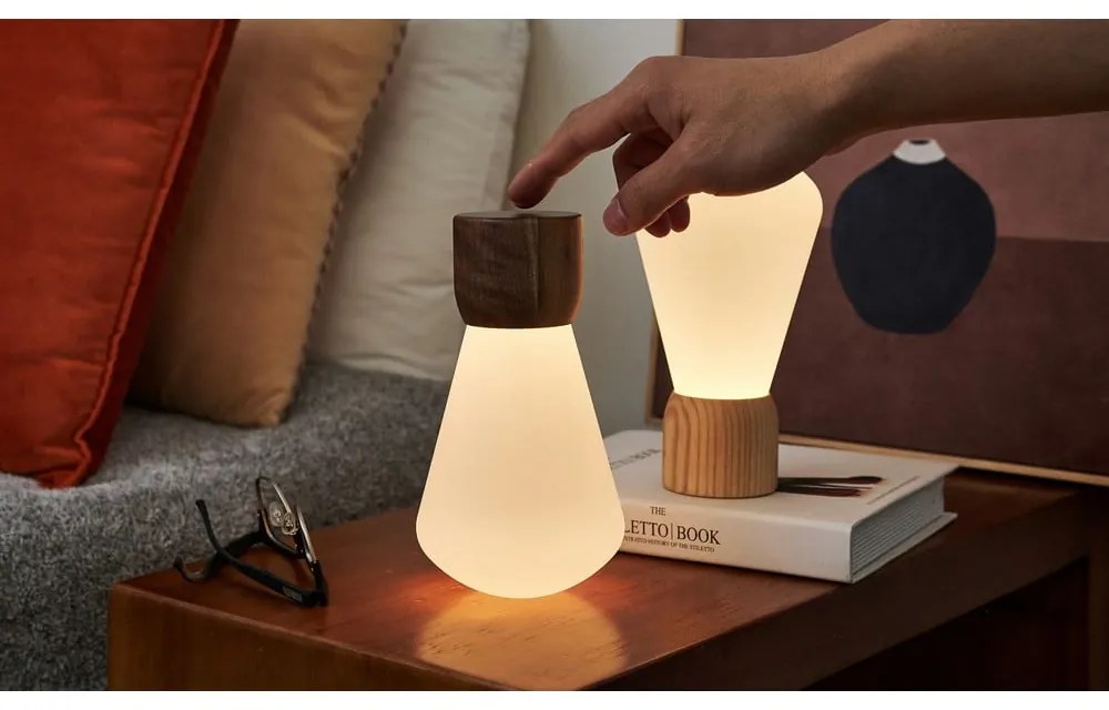 Naturalna lampa stołowa ze ściemniaczem (wys. 13 cm) Pentagon – Gingko