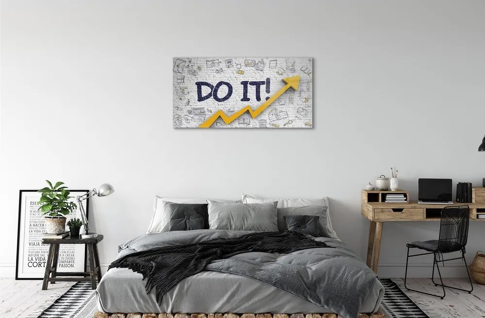 Obraz na szkle Do it napis