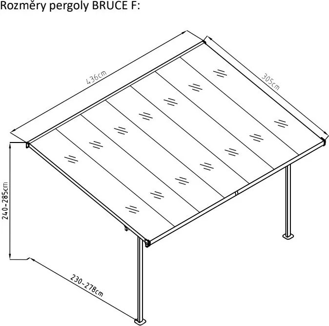 Pergola ogrodowa Bruce F – Rojaplast