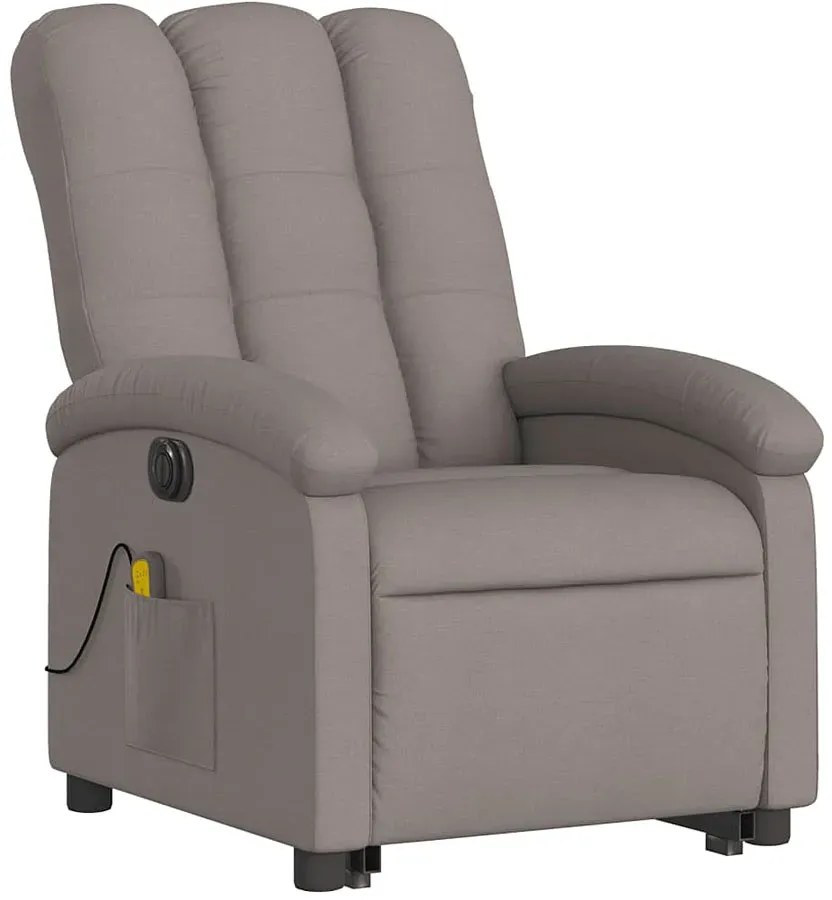 Rozkładany fotel wypoczynkowy podnoszony w kolorze taupe E6-E20