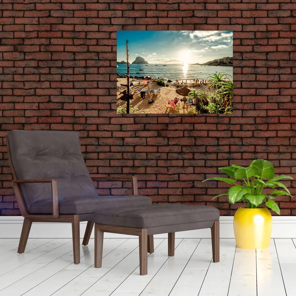 Obraz - Plaża z ludźmi (70x50 cm)
