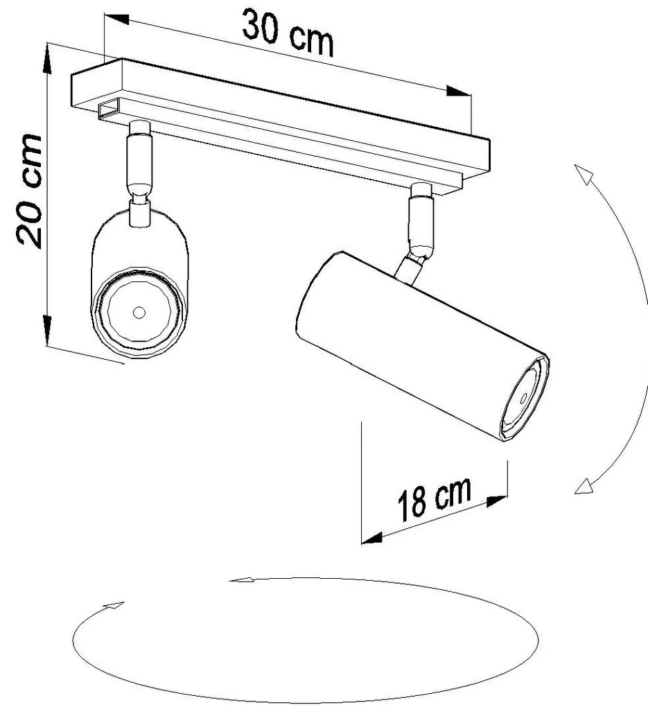 Regulowany plafon nad lustro C3-R22