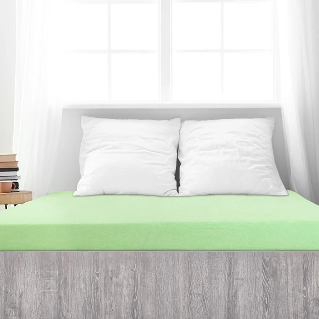 4Home prześcieradło frotte Ideal zielony, 90 x 200 cm, 90 x 200 cm