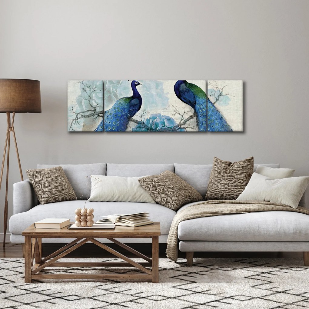 Obraz - Pawie tekstury (170x50 cm)