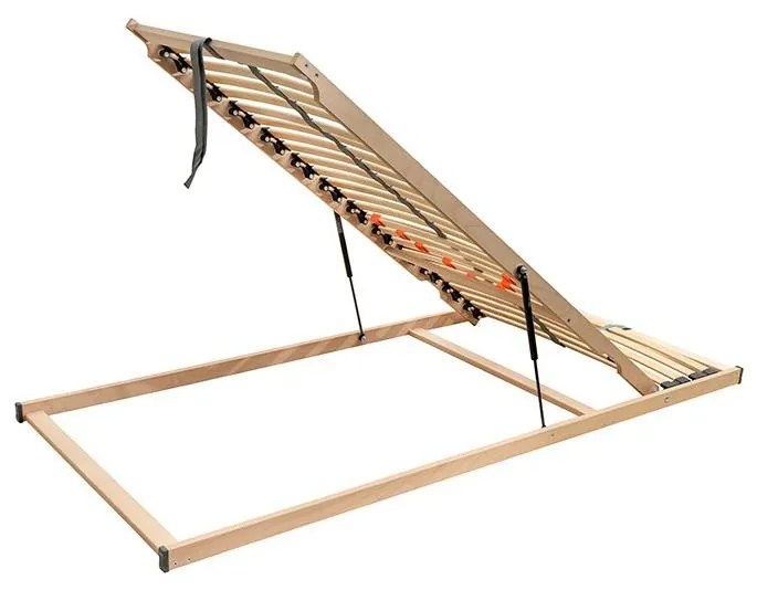 Elastyczny stelaż lamelowy z podnoszeniem od strony nóg na siłownikach LOEN 200x90 cm