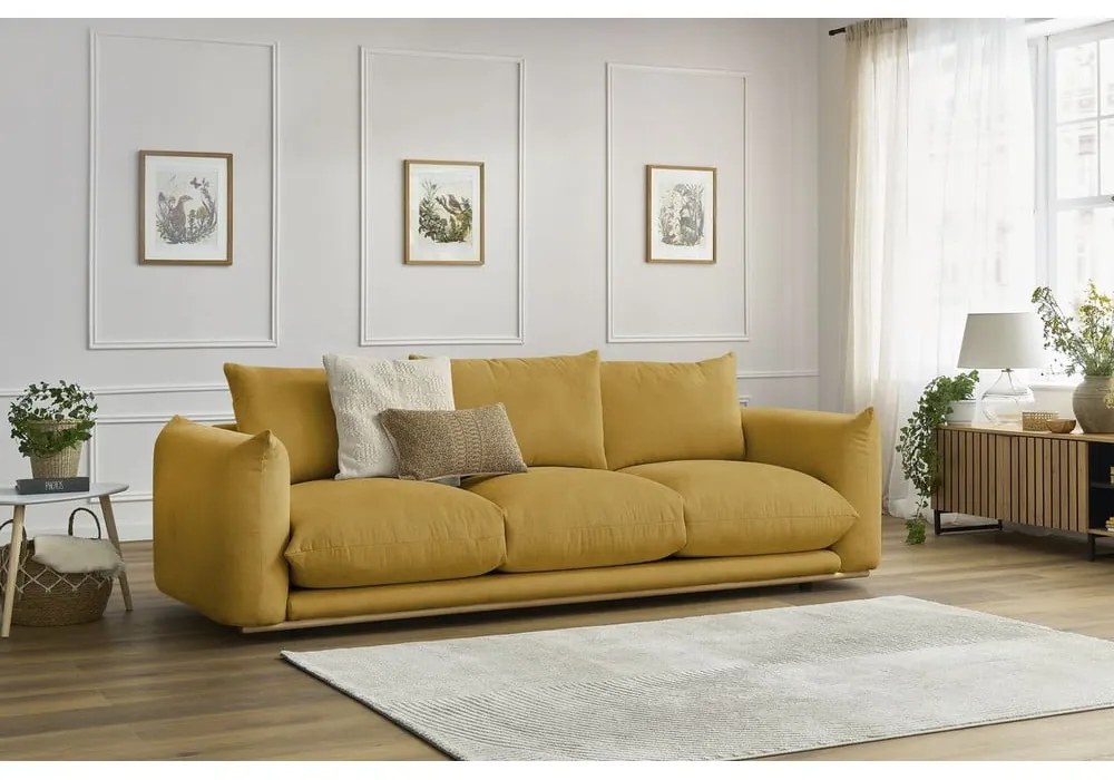 Żółta sofa 265 cm Ernest – Bobochic Paris