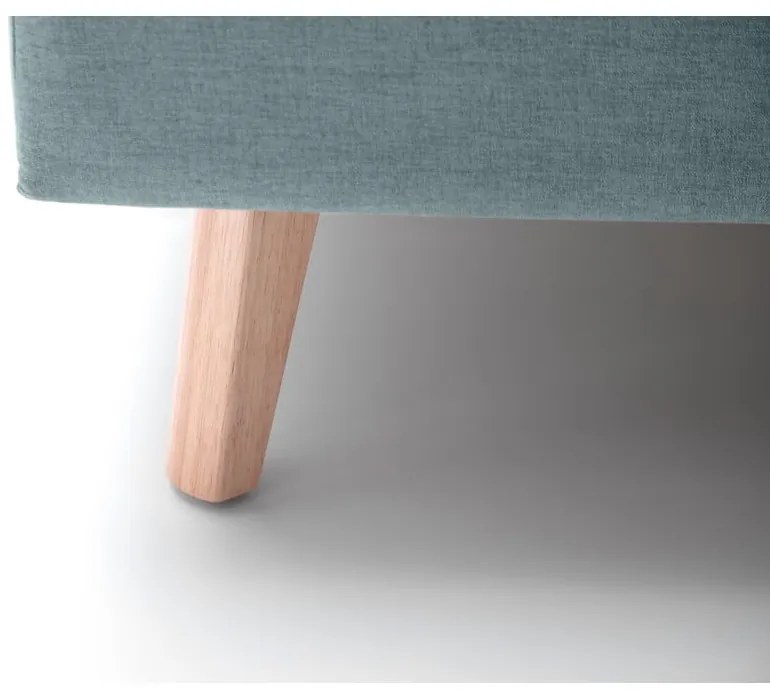 Niebiesko-szare tapicerowane łóżko dwuosobowe ze schowkiem i stelażem 160x200 cm Frieda – Meise Möbel