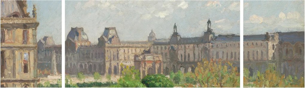 Obraz - Camille Pissarro, Place du Carrousel, Paris, reprodukcje (170x50 cm)