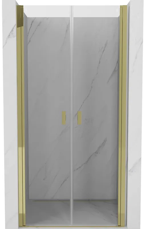 Mexen Mist drzwi prysznicowe uchylne 80 cm, transparent, złote - 8A7-080-000-50-00