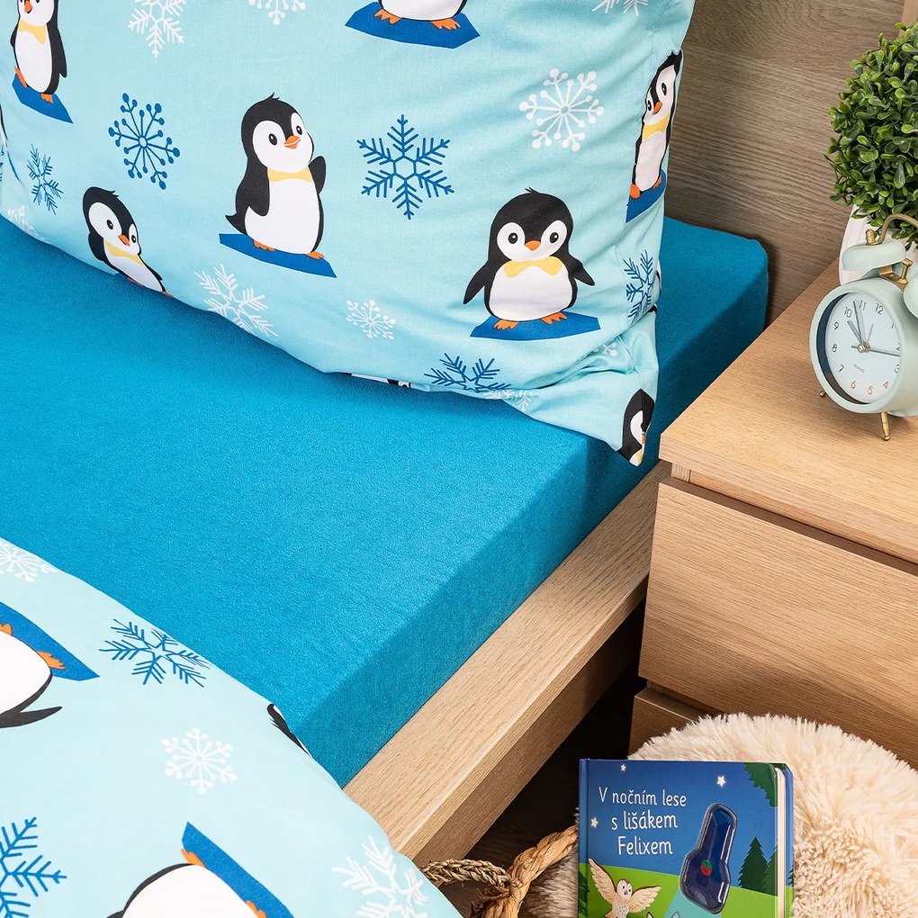 4Home prześcieradło frotte ciemnoniebieski, 180 x 200 cm, 180 x 200 cm