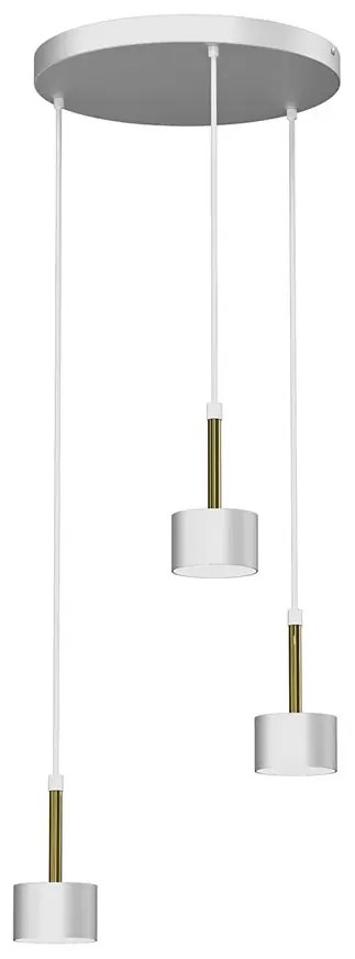 Biało-złota lampa wisząca do salonu - N022-Umer